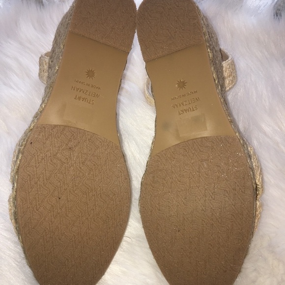 Stuart Weitzman Knot Espadrille Wedge Heels Sz 7B - Picture 4 of 4